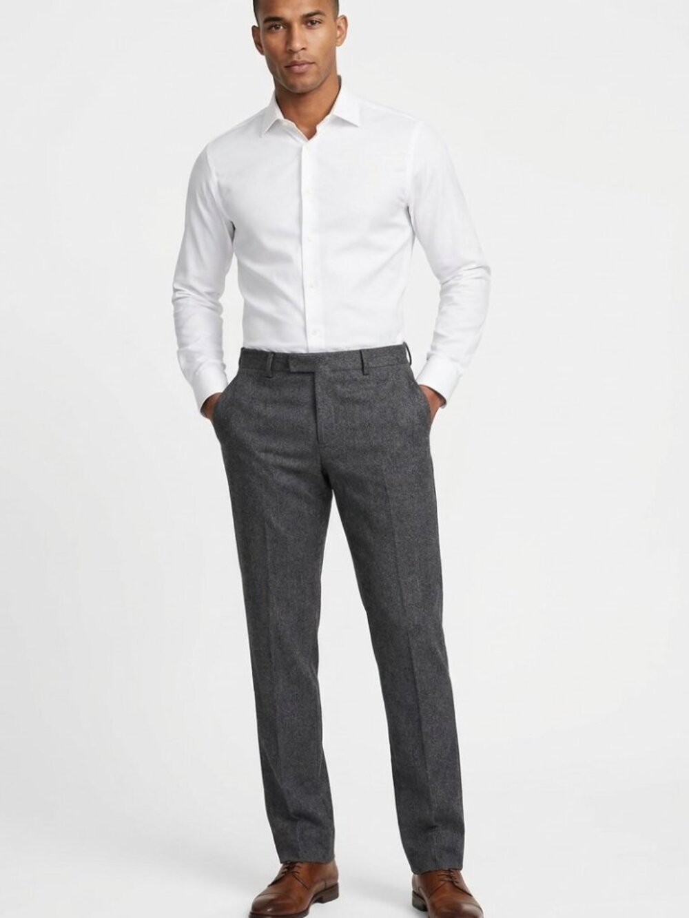 ELJO'S Boyd Worsted Wool Dress Pants Gray Size 31